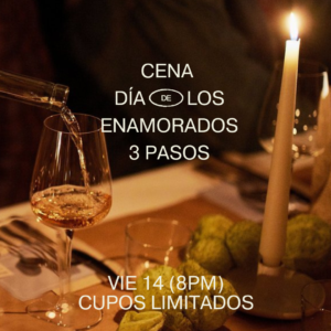 Cena día de los enamorados